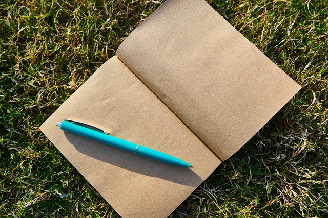 Writing in a notebook